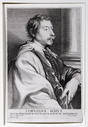 Portrait of Cornelis Schut, engraved by Lucas Vorsterman for Van Dyck